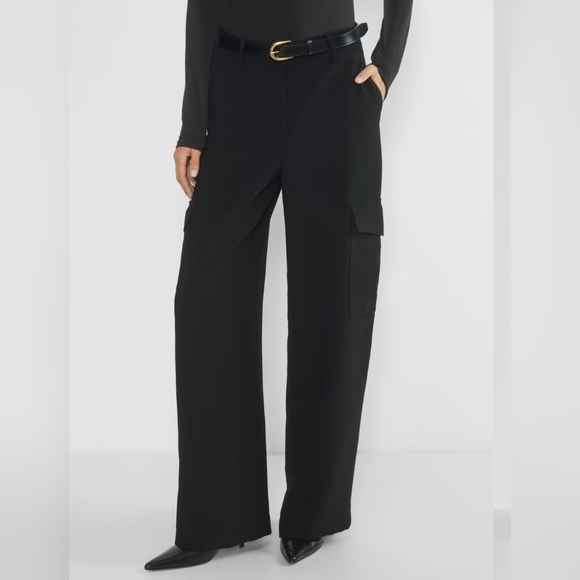 Aritzia Pants - NWT Aritzia Wilfred Bridger Cargo admiral Navy Blue Wide Leg Pants Size 4
